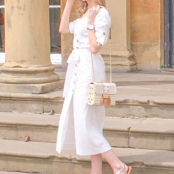 Zara button down white maxi dress size S - Picture 5 of 8